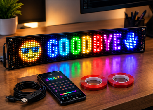 Back window LED display